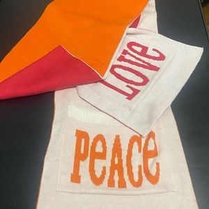 JONATHAN ADLER reversible PEACE / LOVE Scarf